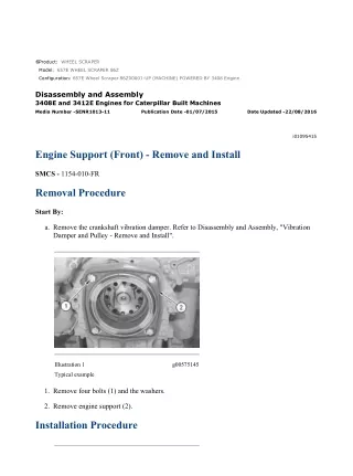 Caterpillar Cat 657E Wheel Scraper (Prefix 86Z) Service Repair Manual Instant Download (86Z00001 and up)