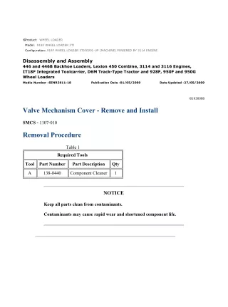 Caterpillar Cat 918F WHEEL LOADER (Prefix 3TJ) Service Repair Manual Instant Download (3TJ00001 and up)