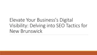 Elevate Your Business's Digital Visibility: Delving into SEO Tactics for New Bru