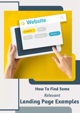 How To Find Some Relevant Landing Page Examples