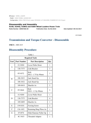 Caterpillar Cat 928Hz Wheel Loader (Prefix BYD) Service Repair Manual Instant Download (BYD00001 and up)