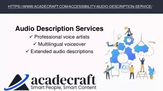 Enhance Accessibility with Descriptive Audio Service