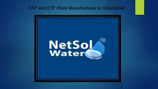 STP and ETP Plant Manufacturer in Ghaziabad