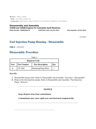 Caterpillar Cat 936 936E WHEEL LOADER (Prefix 45Z) Service Repair Manual Instant Download (45Z03057 and up)