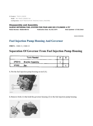 Caterpillar Cat 941 941B TRACK LOADER (Prefix 70H) Service Repair Manual Instant Download (70H02942-04263)