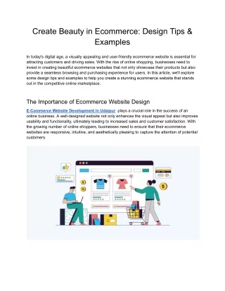 Create Beauty in Ecommerce_ Design Tips & Examples