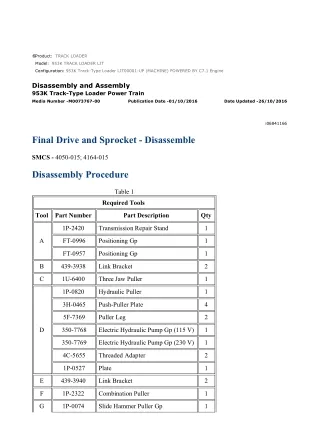 Caterpillar Cat 953K Track-Type Loader (Prefix LJT) Service Repair Manual Instant Download (LJT00001 and up)