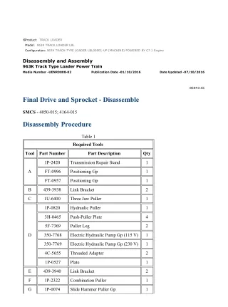 Caterpillar Cat 963K TRACK LOADER (Prefix LBL) Service Repair Manual Instant Download (LBL00001 and up)