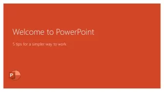 Welcome to PowerPoint