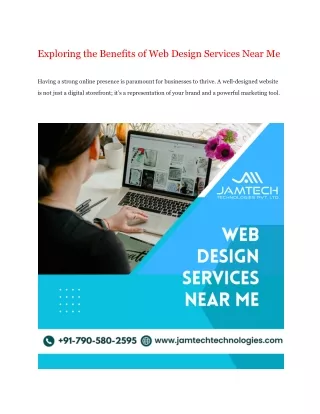 Exploring the Benefits of Web Design Services Near Me