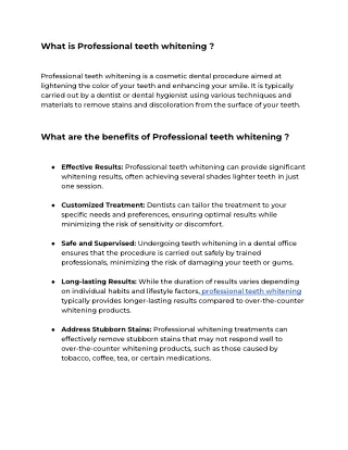 What is Professional teeth whitening | The Caringbah Dentists
