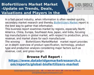 Biofertilizers Market r