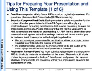 Tips for Preparing Your Presentation and Using This Template (1 of 6)