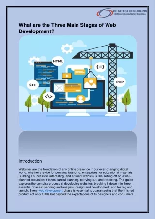 What are the Three Main Stages of Web Development?