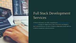 Full Stack Development Services