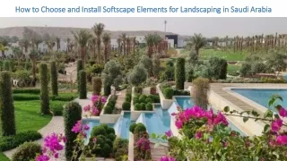 How to Choose and Install Softscape Elements for Landscaping in Saudi Arabia