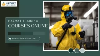 Hazmat Training Courses Online