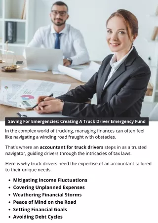 Saving For Emergencies: Creating A Truck Driver Emergency Fund