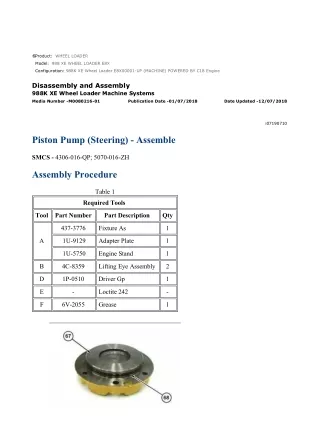 Caterpillar Cat 988 988K XE Wheel Loader (Prefix E8X) Service Repair Manual Instant Download (E8X00001 and up)