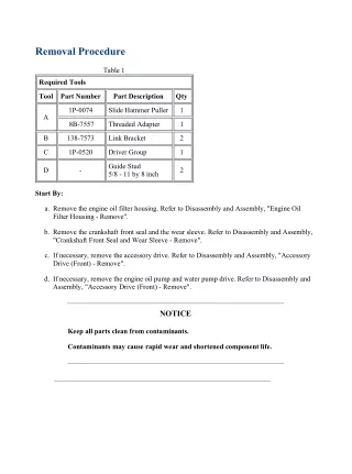 Caterpillar Cat 3512C Locomotive Engine (Prefix F2X) Service Repair Manual Instant Download (F2X00001 and up)