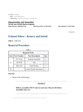 Caterpillar Cat 3512E Marine Engine (Prefix SY4) Service Repair Manual Instant Download (SY400001 and up)