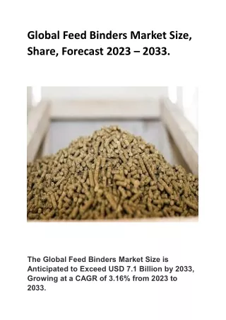 Global Feed Binders Market
