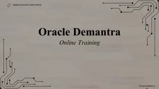 Become a Demantra Pro: Online Oracle Demantra Training