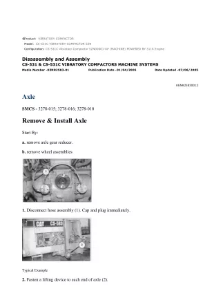 Caterpillar Cat CS-531C Vibratory Compactor (Prefix 5ZN) Service Repair Manual Instant Download (5ZN00001 and up)