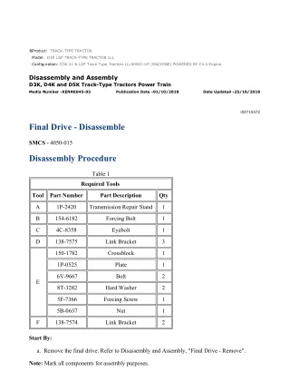 Caterpillar Cat D3K LGP TRACK-TYPE TRACTOR (Prefix LLL) Service Repair Manual Instant Download (LLL00001 and up)