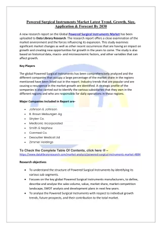 Powered Surgical Instruments Market