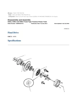 Caterpillar Cat D3K2 LGP TRACK-TYPE TRACTOR (Prefix KLL) Service Repair Manual Instant Download (KLL00001 and up)