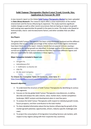 Solid Tumour Therapeutics Market