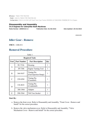 Caterpillar Cat D3K2 XL TRACK-TYPE TRACTOR (Prefix KF2) Service Repair Manual Instant Download (KF200001 and up)