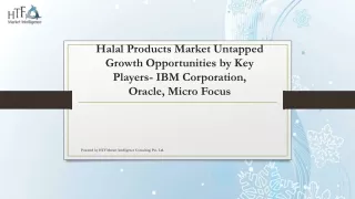 Halal Products Market