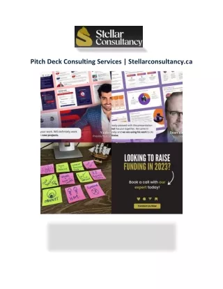 Pitch Deck Consulting Services | Stellarconsultancy.ca