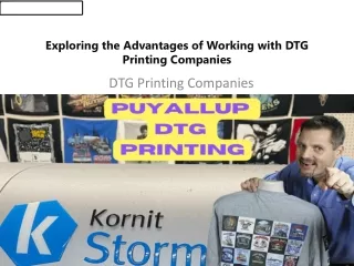 Exploring the Advantages of Working with DTG Printing Companies