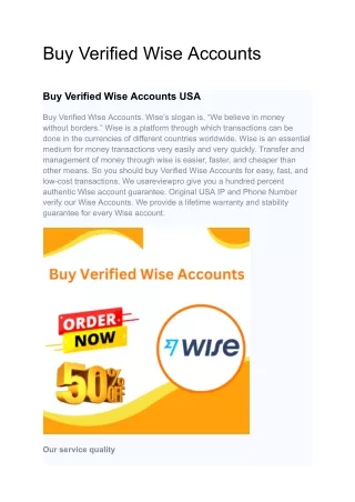 Bast place to buy Verified Wise Accounts