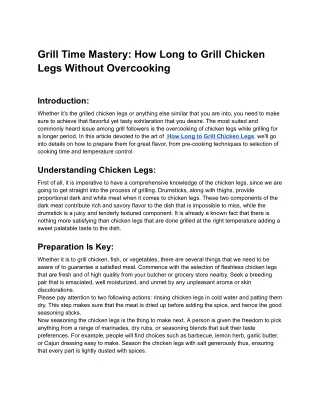 Grill Time Mastery_ How Long to Grill Chicken Legs Without Overcooking - Google Docs