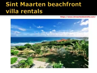 Sint Maarten beachfront villa rentals