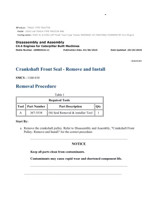 Caterpillar Cat D5K2 LGP TRACK-TYPE TRACTOR (Prefix RRE) Service Repair Manual Instant Download (RRE00001 and up)