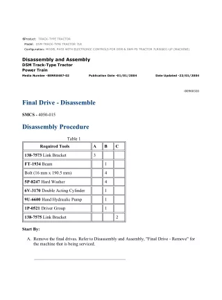 Caterpillar Cat D5M TRACK-TYPE TRACTOR (Prefix 7LR) Service Repair Manual Instant Download (7LR00001 and up)