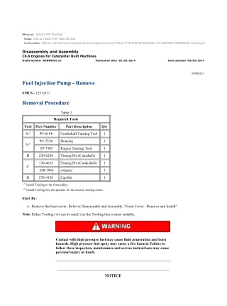 Caterpillar Cat D5R XL TRACK-TYPE TRACTOR (Prefix D5X) Service Repair Manual Instant Download (D5X00001 and up)