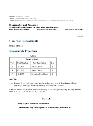 Caterpillar Cat D6G SR TRACK-TYPE TRACTOR (Prefix 3SR) Service Repair Manual Instant Download (3SR00001 and up)