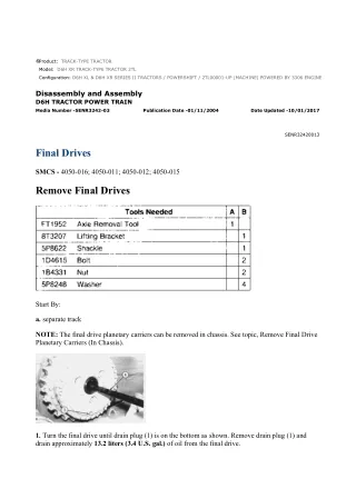 Caterpillar Cat D6H XR TRACK-TYPE TRACTOR (Prefix 2TL) Service Repair Manual Instant Download (2TL00001 and up)