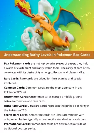 Understanding Rarity Levels In Pokémon Box Cards