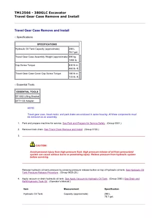 John Deere 380GLC Excavator (PIN 1FF380GX__E900001-) iT4S3B Service Repair Manual (TM12566)