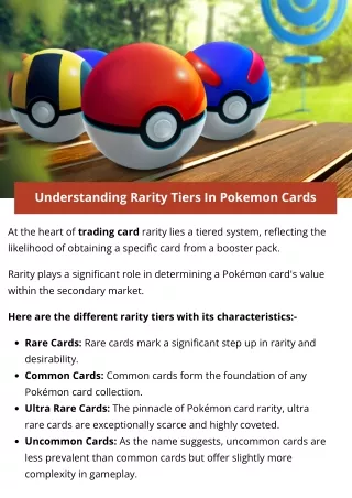 Understanding Rarity Tiers In Pokemon Cards