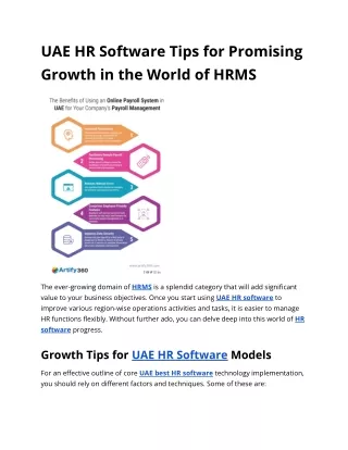 UAE HR Software Tips for Promising Growth in the World of HRMS