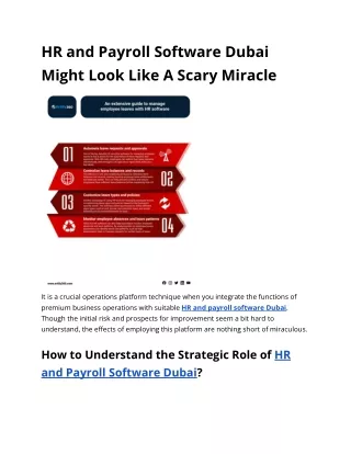 HR and Payroll Software Dubai Might Look Like A Scary Miracle