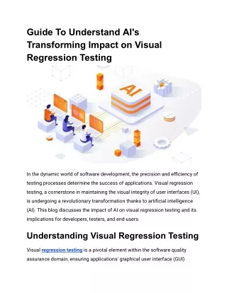 Guide To Understand AI's Transforming Impact on Visual Regression Testing